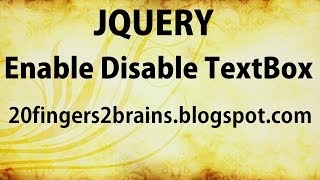 Enable disable textbox using jQuery