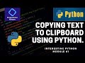 Copying text to clipboard using python | Programmer Saiyam | Interesting Python Modules | Pyperclip