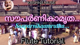 Souparnikamrita Veechikal/Flute Tutorial/സൗപർണികാമൃത വീചികൾ പാടും...