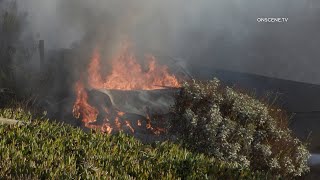 Driver Rescued by CHP Officer from Horrific Fiery Crash