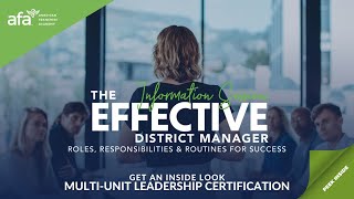 The Effective District Manager Information Session