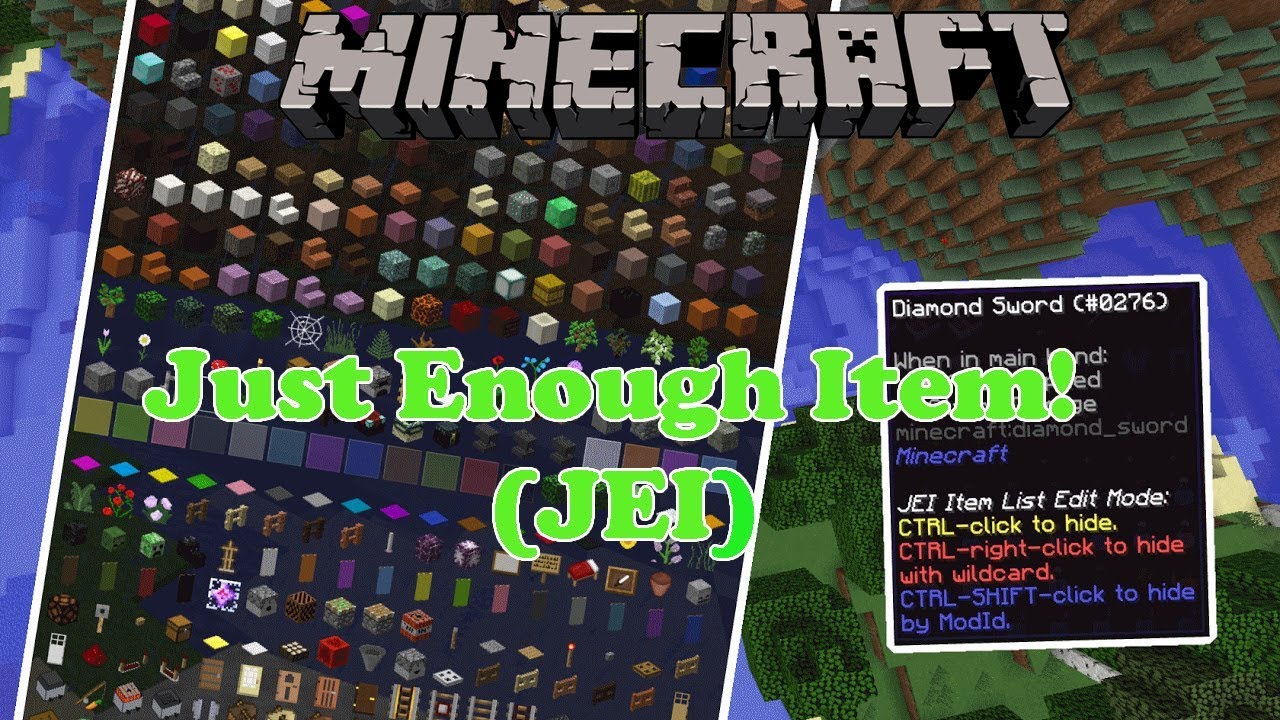 Minecraft MODS - Just Enough Items (JEI)! - YouTube