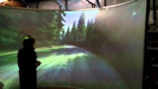 Big Curved 180 Degree Video Front Projection Game Screen