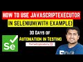 How to Use JavaScript Executor in Selenium | Javascript Executor in Selenium(With Code) | Day 28