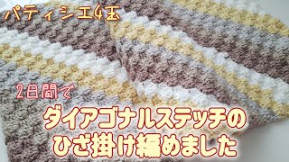 楽し過ぎてハマった！手が止まらない！でもステッチの名前がちゃんと言えない主が編んだひざ掛け