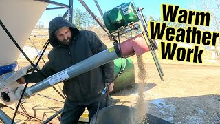 Warm Day Projects on the Dairy Farm/Feed Auger Replacement/Feeding Baleage and Mineral