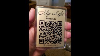 My Life Memorial plaque by Audiobiography