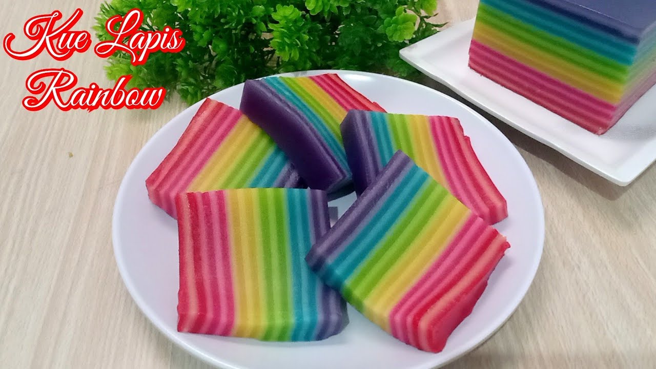 CARA MUDAH MEMBUAT KUE LAPIS RAINBOW ENAK SIMPLE DAN EKONOMIS | JAJANAN ...