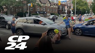 Driver used car to push into crowd during demonstration