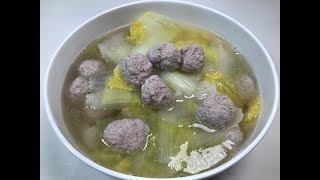 Chinese Cabbage Pill Soup【白菜丸子汤】