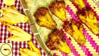 Cooking Pumpkin Flower Fritters | কুমড়ো ফুলের বড়া | Kumro Phul’er Bora Recipe