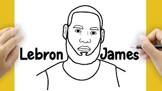 HOW TO DRAW LEBRON JAMES BASKETBALL PLAYER