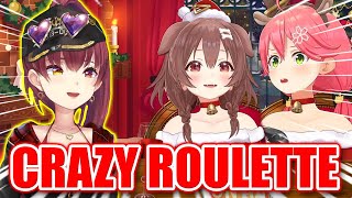 Marine Faces Miko \u0026 Korone's Crazy Challenge (VOLUME WARNING) 【ENG Sub Hololive】 Mikkorone Roulette