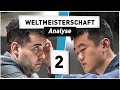 DING vs NEPO || Partie 2 || Schach WM 2023