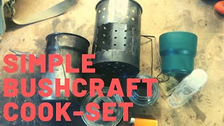 Simple Bushcraft Cook-set: IKEA hack with Stanley Pot Mods.