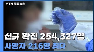 코로나19 신규 환자 25만 4,327명...사망자 216명 '최다' / YTN