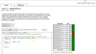 Codingbat - dateFashion (Java)