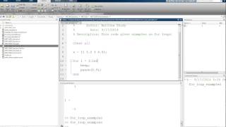 MATLAB Tutorial Lesson #04c: Basics of For Loops