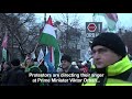 thousands protest labour law in budapest