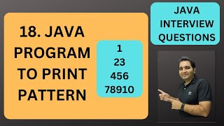 18. Program to Print Pattern in Java| Java Interview Questions