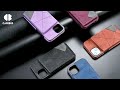 casebus flip folio slim leather wallet phone case with card holders kickstand