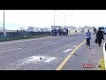 Buses torched in violent taxi protest