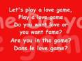 love game - Lady GaGa (Lyrics)