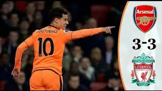 ملخص مباراة ارسنال وليفربول 3-3 HD شاشة كاملة تعليق عربي الدوري الانكليزي 2017