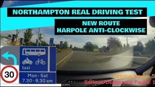 Northampton Real Driving Test - New Route - Harpole Anti-Clockwise Fail With Sat Nav And Commentary