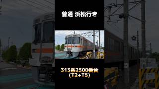 JR東海313系2500番台 (T2編成+T5編成) 普通 浜松行き #shorts #jr東海 #313系 #313系2500番台 #東海道線