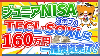 【160万円一括投資！】2022年ジュニアNISA　TECL・SOXLに投資完了！