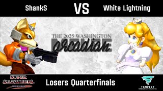 ShankS (Fox) vs White Lightning (Peach) - Melee Losers Quarterfinals -  WA Melee Arcadian 2025