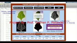Vegetable Leaf Recognition Using Deep Learning CNN Matlab Project With Source Code
