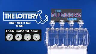 Midday Numbers Game Drawing: Friday, April 22, 2022