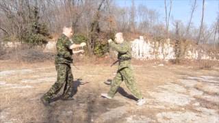 Taran Devak: training some Mae Mai Muay Thai technics