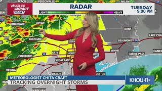 Weather Impact Alert: Line of storms currently northwest of Houston