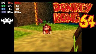 Parallel N64 | Donkey Kong 64 4K UHD | N64 Emulator Gameplay