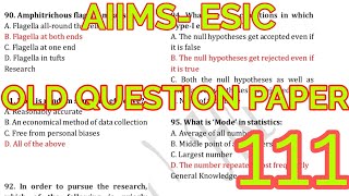 AIIMS- ESIC OLD QUESTION PAPER PART 111//NURSING OFFICER EXAM PREPARATION//RRB//MRB//DSSB//NIMHANS