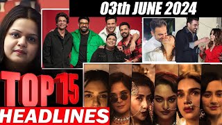 Top 15 Big News of Bollywood | 3rd JUNE 2024 | Ramayana, Sunny Deol, Salman Khan, Amir Khan, Ranbir