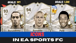 FIFA 24 | ALL ICONS IN EAFC 24! 🆕🔥│FC 24 Ratings ft. Ronaldo, Pele, Zidane...