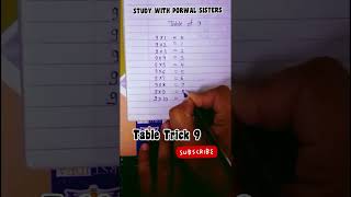 Table of 9  #studywithporwalsisters #shorts #trending #tables #9 #tableof9 #viral #maths #ytshorts