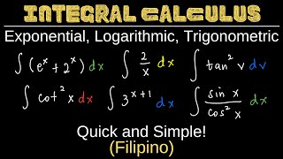 Basic Integration Rules - Exponential, logarithmic, trigonometric functions, Problems, Formulas