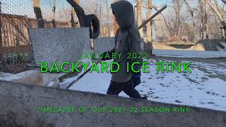 Time Lapse of our 2022 Big Ice Rink Build DIY Outdoor Ice Rink ODR #ODR