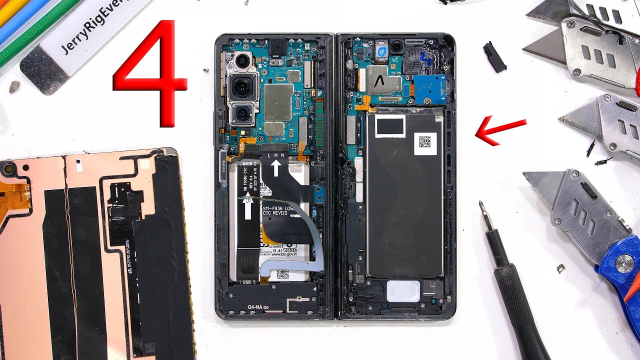 Samsung Z Fold 4 Teardown! - They Changed The Hinge?! - YouTube