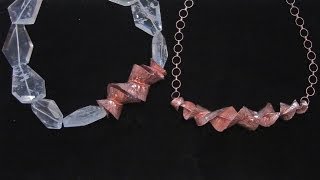 Foldformed Copper Spiral Shaped Necklace Elements