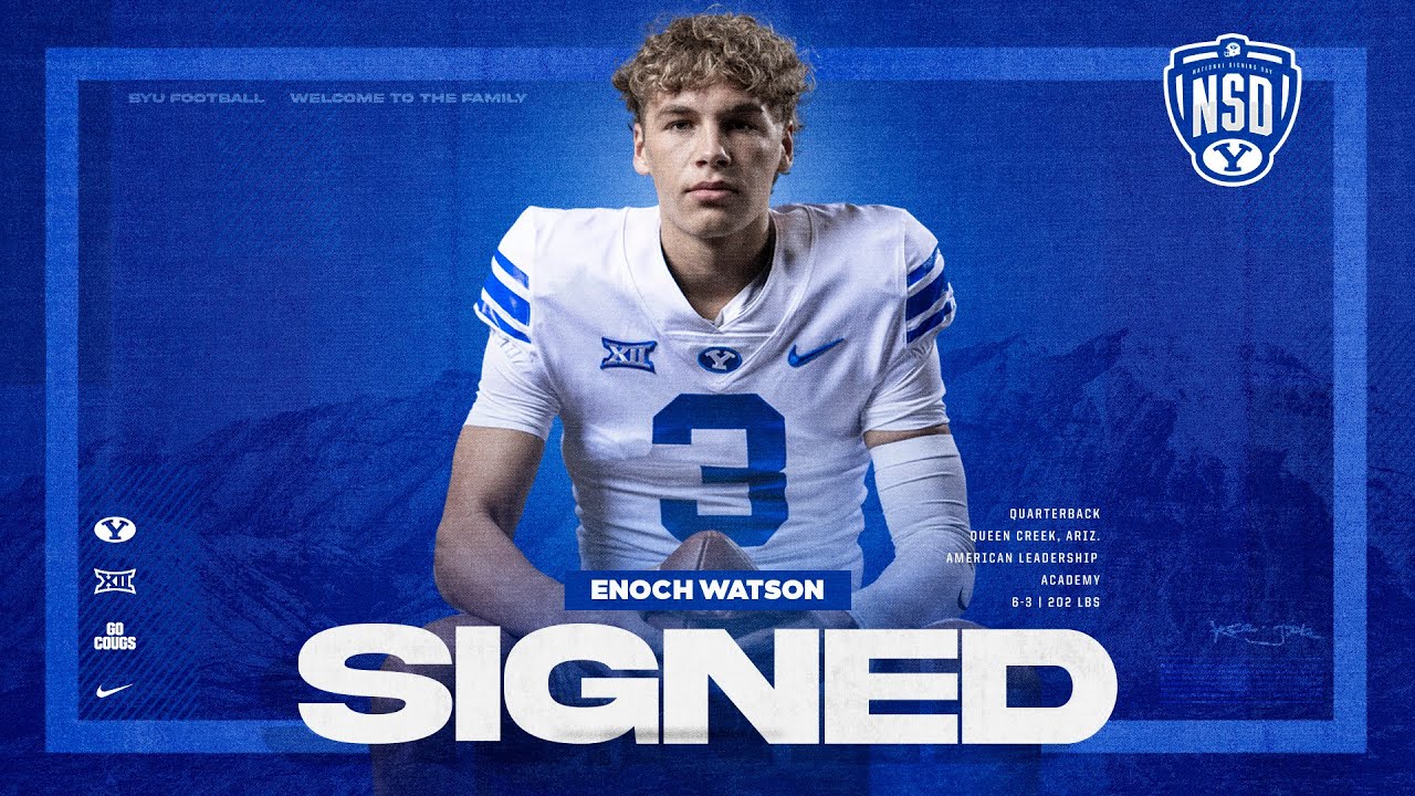 Enoch Watson | BYU Football | National Signing Day 2024 - YouTube