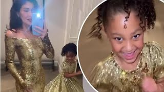 Kylie Jenner and daughter Stormi get holiday glam | celebrity news | us celebrity news | christmas