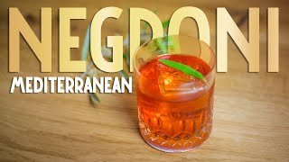 Mediterranean NEGRONI with Olive Oil-Washed Gin