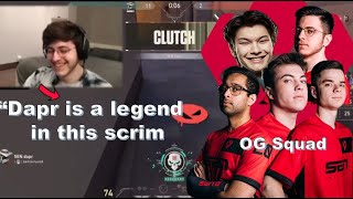 Zombs Leaks HILARIOUS OG Sentinels Scrim Video where SEN Dapr 5HEAD 1v2 vs Dephh DIG