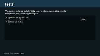 Task Summary CLI Demo